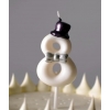 Świeczka na tort cyfra 8 biała z kapeluszem